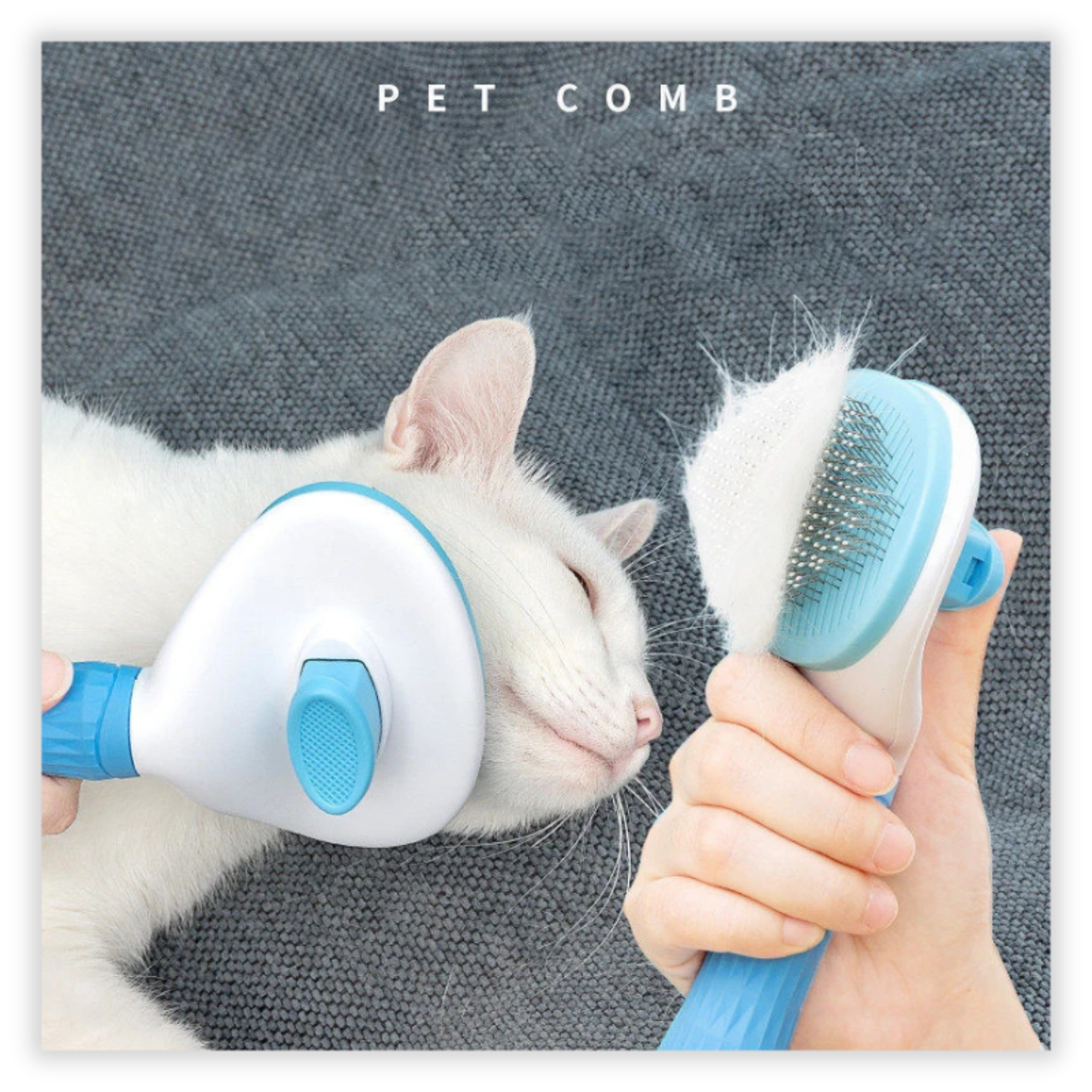 Shiropaws™ Cepillo de Aseo para Mascotas – Peine de Acero Inoxidable para Perros y Gatos de Pelo Largo