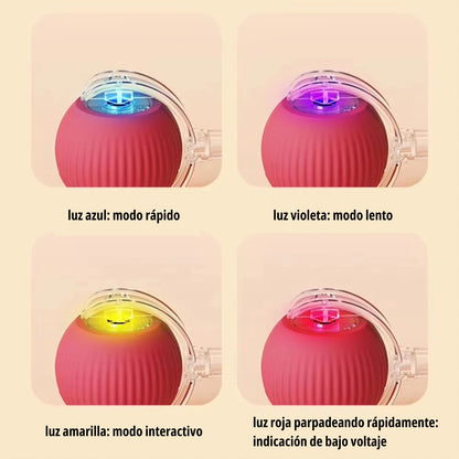 Shiropaws™ Juguete Interactivo Inteligente para Gatos – Bola Automática Recargable USB que Rueda y Rebota