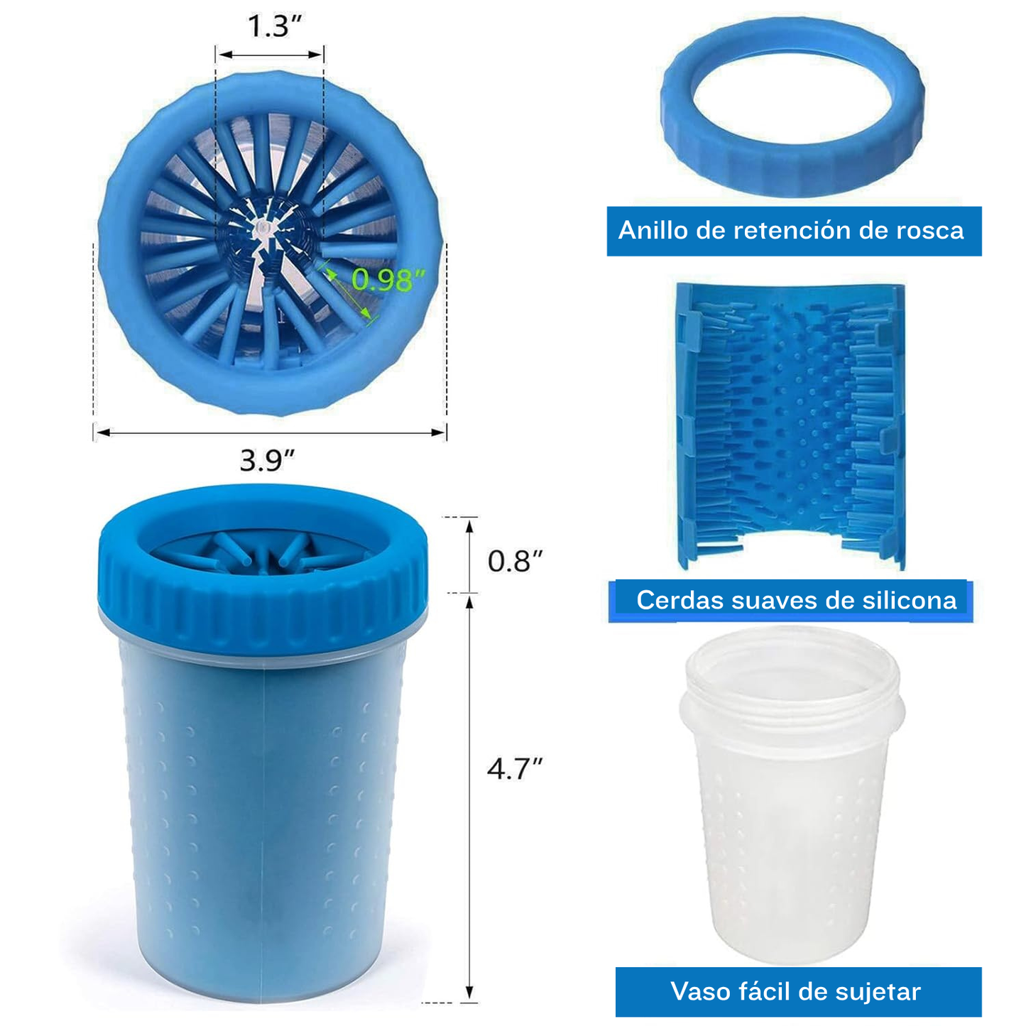 Shiropaws™ PawCup – Taza de Lavado Portátil para Patas de Mascotas