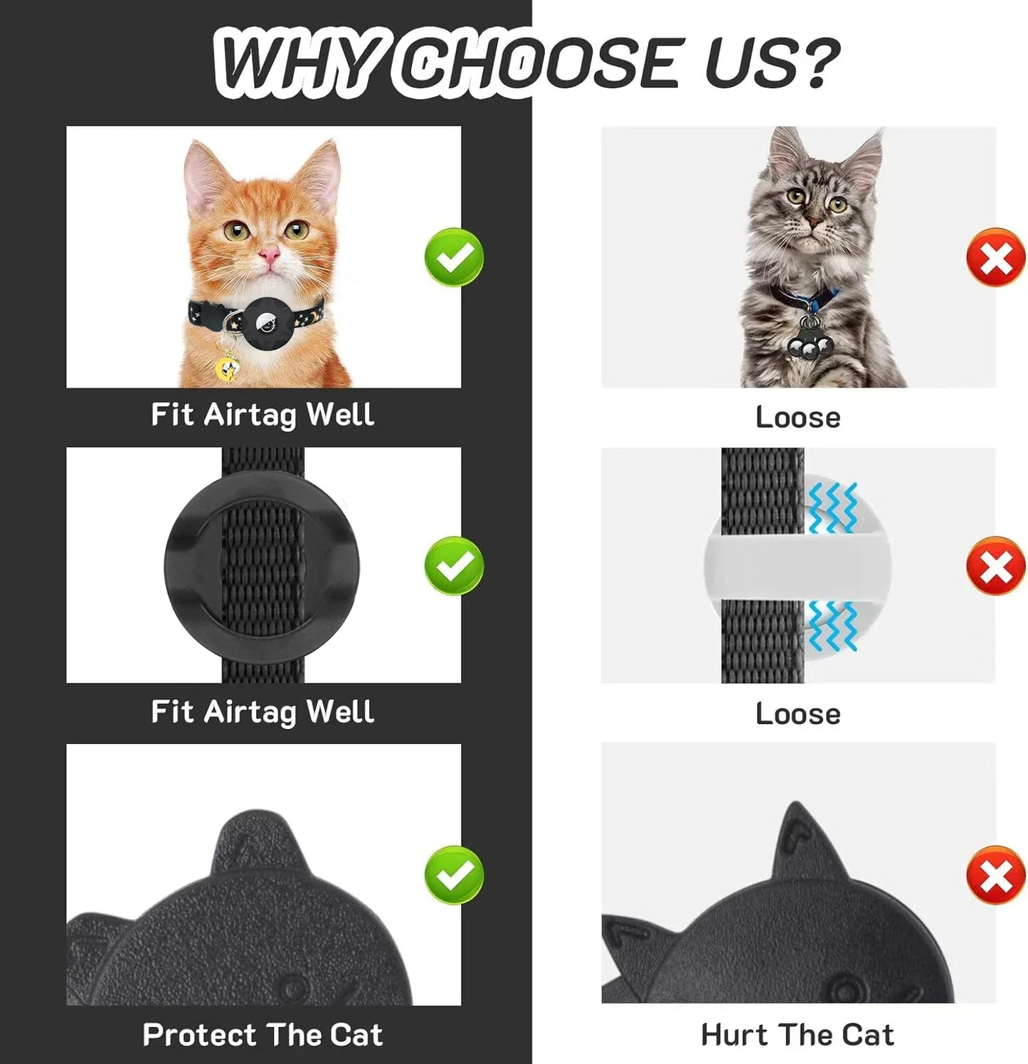 Shiropaws™ Collar AirTag Luna – Seguridad y Estilo para Tu Mascota