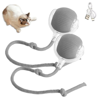 Shiropaws™ Juguete Interactivo Inteligente para Gatos – Bola Automática Recargable USB que Rueda y Rebota